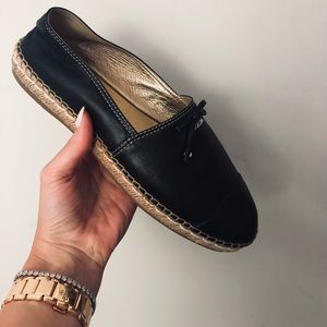 Prada Leather Espadrille Loafers